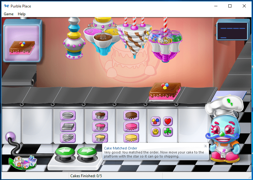 purple place cake game